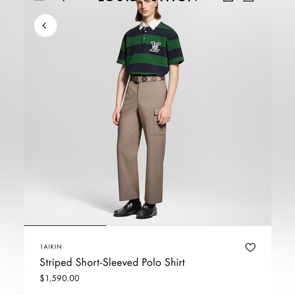 Louis Vuitton LV Striped short sleeve Polo Shirt